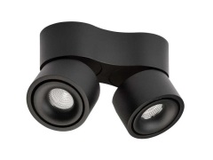ANTIDARK - Easy Mini Double W275 LED Plafondlamp w/Hole 2700K Black