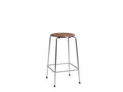 FRITZ HANSEN - High Dot™ Counter Stool 4-legs Walnut Veneer