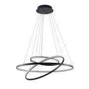 Lucande - Ezana hanglamp mat zwart/wit