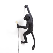 SELETTI - Monkey Hanging Buiten Wandlamp Right Zwart