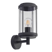 Lindby - Ojali Buiten Wandlamp Dark Grey/Clear
