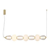 LOOM DESIGN - Pearl 7 hanglamp Amber/Goud