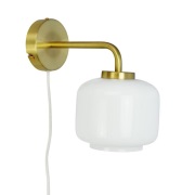 Dyberg Larsen - Arp Wandlamp Ø15 Opal/Brass DybergLarsen