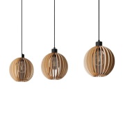 Envostar - Clay 3 hanglamp zwart/hout