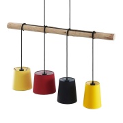 Lindby - Hinai 4 Hanglamp Black/Red/Yellow
