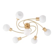 Lindby - Ciala 7 Plafondlamp Brass/Opal