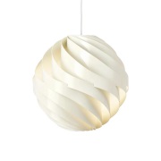 GUBI - Turbo Hanglamp Ø36 Glossy Alabaster White/White