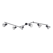 Lindby - Piena 6 Plafondlamp Zwart
