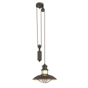 Lindby - Louisanne verstelbare hanglamp bruin