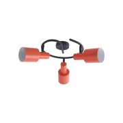 Lindby - Ovelia 3 Round Plafondlamp Orange/Black