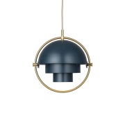 GUBI - Multi-Lite Hanglamp S Messing/Midnight Blue