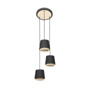 Lindby - Ananya 3 Round Hanglamp Black