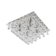 Lindby - Annica Square Plafondlamp Chrome/Clear