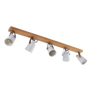 Lindby - Blana 5 Plafondlamp White/Wood