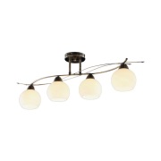 Lindby - Leanda 4 Plafondlamp Opal/Antique Brass