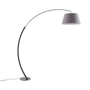 Lucande - Evelyna Vloerlamp Grey/Chrome/Black