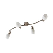 Lindby - Arda 4 Plafondlamp L70 Stainless Steel/Opal