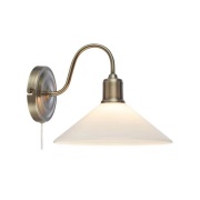 Markslöjd - Vela Wandlamp Antique Brass/Shiny White