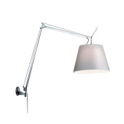 Artemide - Tolomeo Mega wandlamp m/schakelaar Ø420 aluminium/grijs