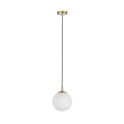 Paulmann - Menja hanglamp wit/geborsteld messing