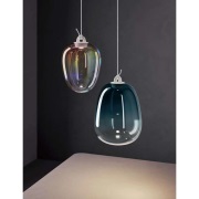 Lodes - Oblò Hanglamp Medium 3000K Azure Staal/Wit
