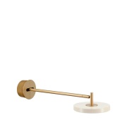 UMAGE - Asteria Long LED wandlamp, wit/messing, Hardwire