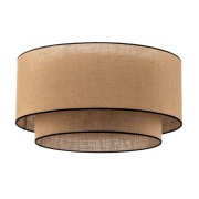 Euluna - Boho Plafondlamp Ø60 Jute/Zwart