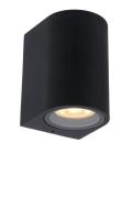 Lucide Zaro Round - buiten wandlamp - 7,8 x 6,8 x 10 cm - IP44 - zwart