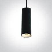 ONE Light Cylinder - hanglamp - Ø 7,5 x 224 cm - zwart