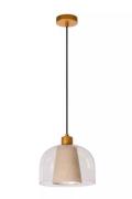 Lucide Gunhild - hanglamp - Ø 24 x 146,6 cm - beige/goud/transparant