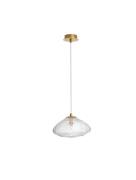 Nova Luce King - hanglamp - Ø 26 x 200 cm - goud en transparant