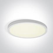 ONE Light Plafo - plafondlamp - Ø 40 x 2,5 cm - 32W LED incl. - wit