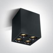 ONE Light Dark Light Ceiling Lights - opbouwspot 4L - 6,6 x 6,6 x 8,3 ...