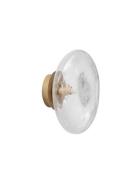 Nova Luce King - wandlamp - Ø 26 x 14,6 cm - messing goud en transpara...
