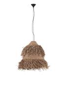 Nova Luce Hay - hanglamp - Ø 80 x 200 cm - natuurlijk zeegras en zwart