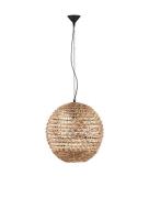 Nova Luce Bola - hanglamp - Ø 51 x 200 cm - natuurlijk en zwart