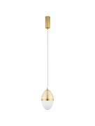 Nova Luce Egna - hanglamp - Ø 15 x 120 cm - 20W LED incl. - opaal, cog...