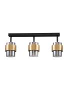 Nova Luce Sianna - plafondlamp - 70 x 20 x 17 cm - rokerig glas, zandz...