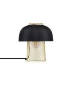 Nova Luce Sqube - tafellamp - Ø 25 x 28 cm - zandzwart en goud