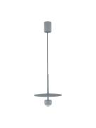 Nova Luce Edem - hanglamp - Ø 30 x 217 cm - 8W LED incl. - blauwgrijs
