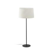Faro Windsor - vloerlamp - Ø 64 x 160 x 37,5 cm - mat zwart en linnen