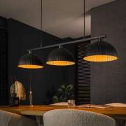 Vico Semicircular Cap-Ribbed - hanglamp - 120 x 30 x 150 cm - zwart