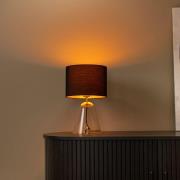 Lucide Campana - tafellamp - Ø 25 x 36,5 cm - zwart en transparant