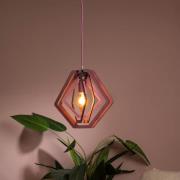 Lucide Mauro - hanglamp - 33,5 x 33,5 x 100 cm - roze