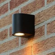 Lucide Zaro Round - buiten wandlamp - 7,8 x 6,8 x 10 cm - IP44 - zwart