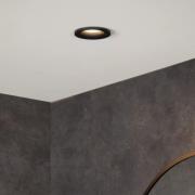 Lucide Ziva - inbouwspot - Ø 84 mm, Ø 75 mm inbouwmaat - IP44 - zwart