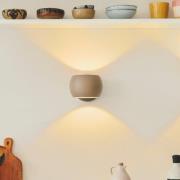 Nordlux Belir - wandlamp - Ø 13 x 11 x 15,6 cm - bruin