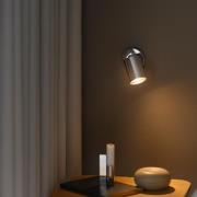 Nordlux Explore - wandlamp met schakelaar -  Ø 8 x 14,5 cm - chroom