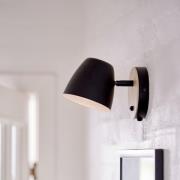 Nordlux Theo - wandlamp - Ø 12,5 x 13 x 20,7 cm - zwart