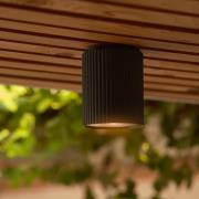 Nordlux Kyklop Ripple - buiten plafondlamp - Ø 8,6 x 10,5 cm - zwart